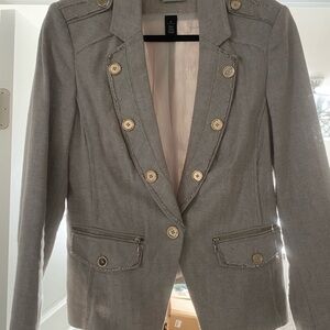 ⚜️White House Black Market Frayed Tailored Suit Jacket